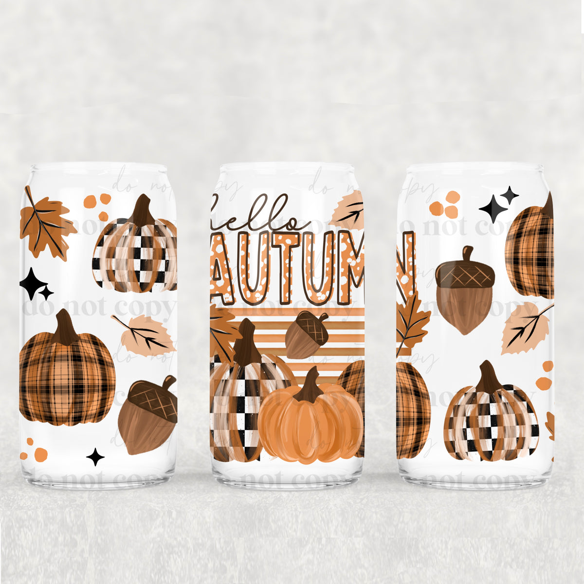 Hello autumn stripes (CSC) UV DTF WRAP