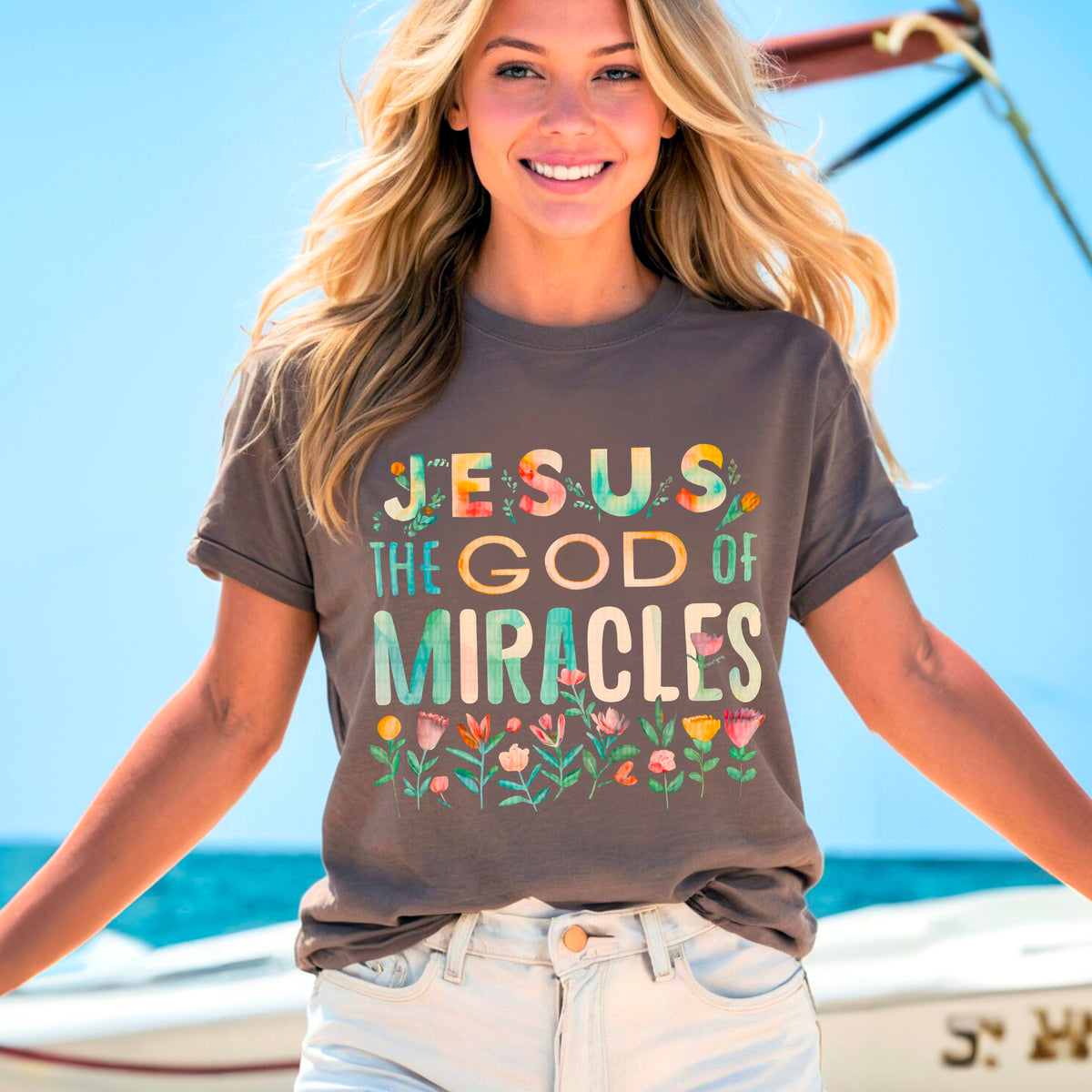 Jesus the god of miracles 95382 DTF transfer