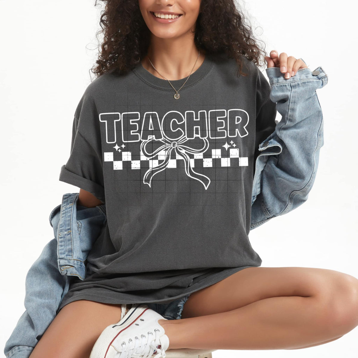 Teacher white font (CSC) 99159 DTF transfer