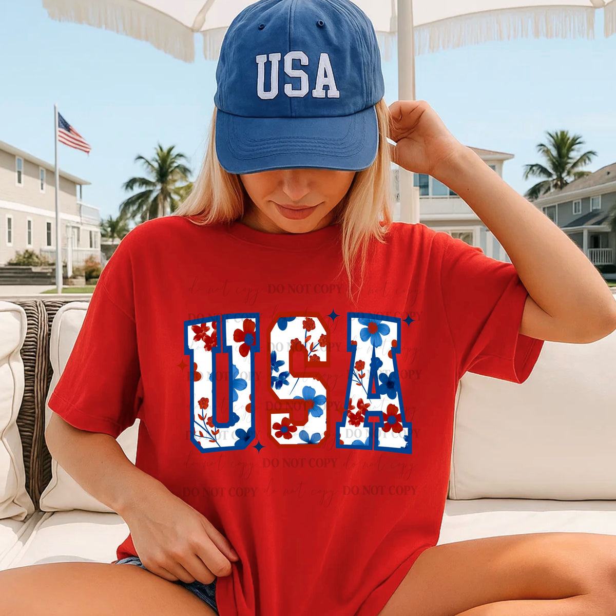 USA floral (semi-exclusive) DTF Transfer