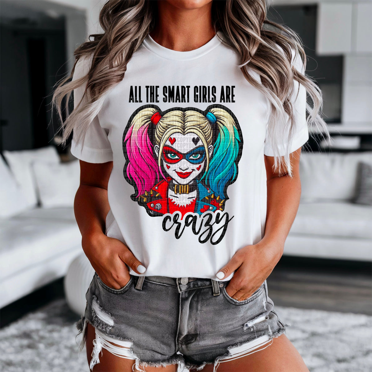 all the smart girls are crazy 91733 DTF transfer