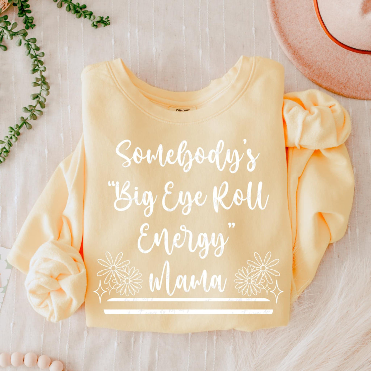 Somebody’s “big eye roll” mama WHITE (VIRGO) 90694 DTF transfer