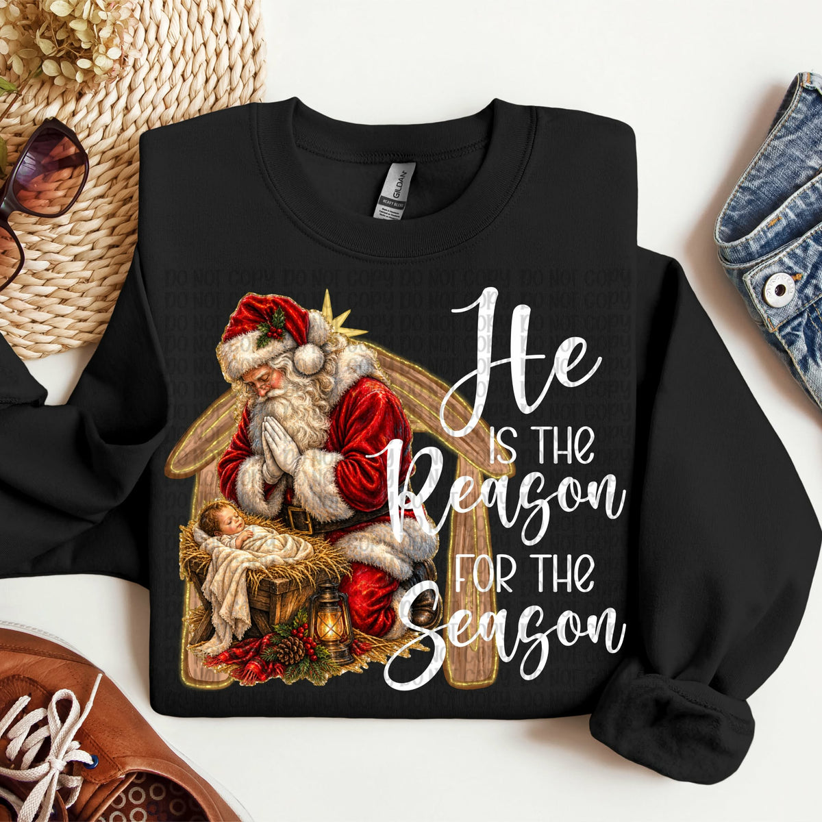 He is the reason for the season WHITE  Tuesday Deal DTF