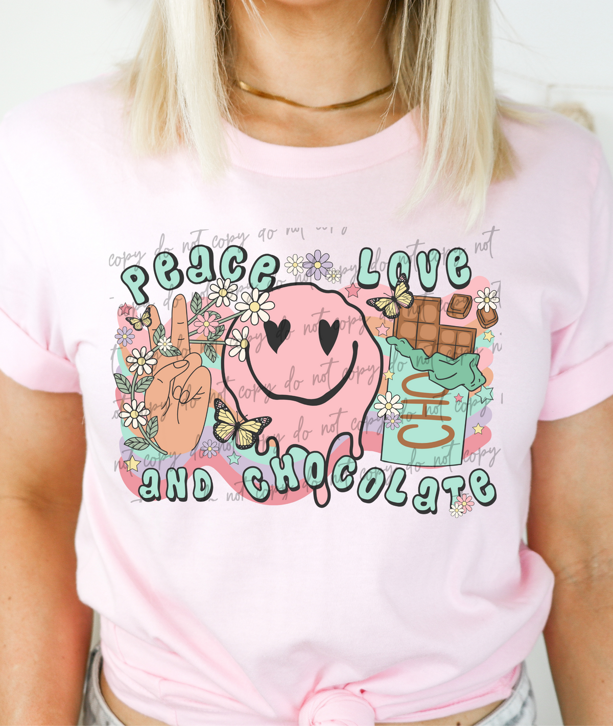 Peace love chocolate 56390 DTF transfers