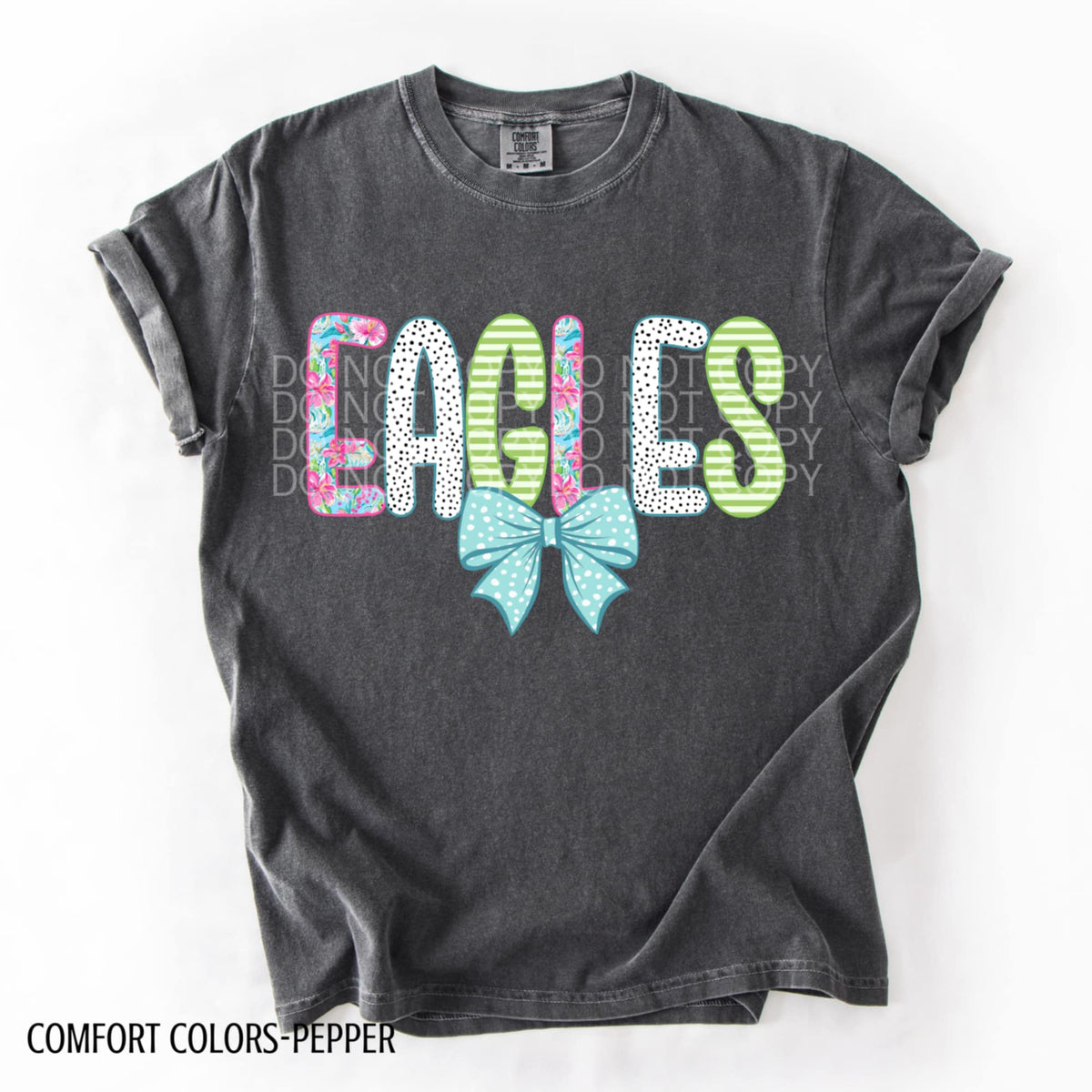 Eagles blue bow (CSG) 92414 DTF transfer