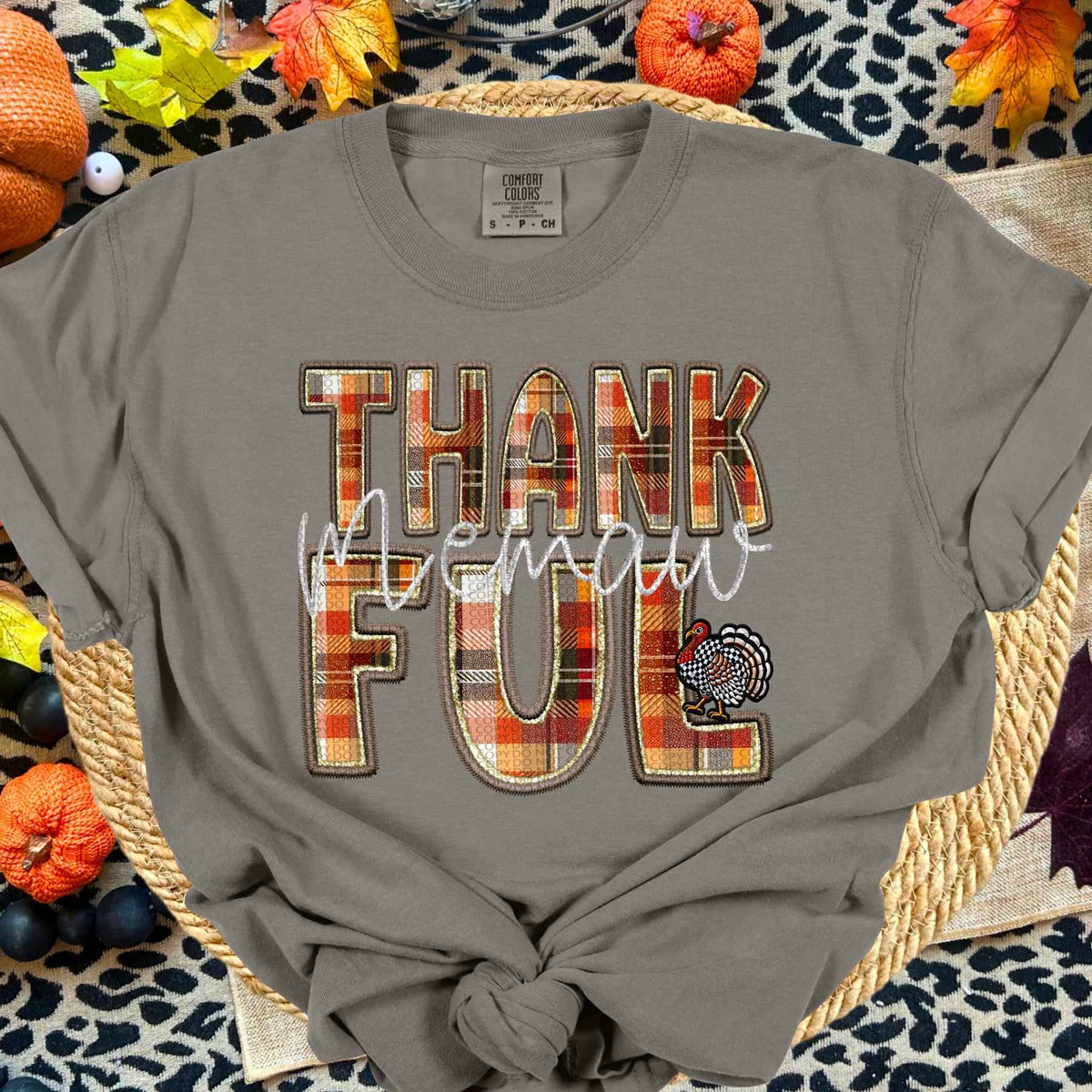 Thankful memaw plaid font (HW) 62485 DTF transfer
