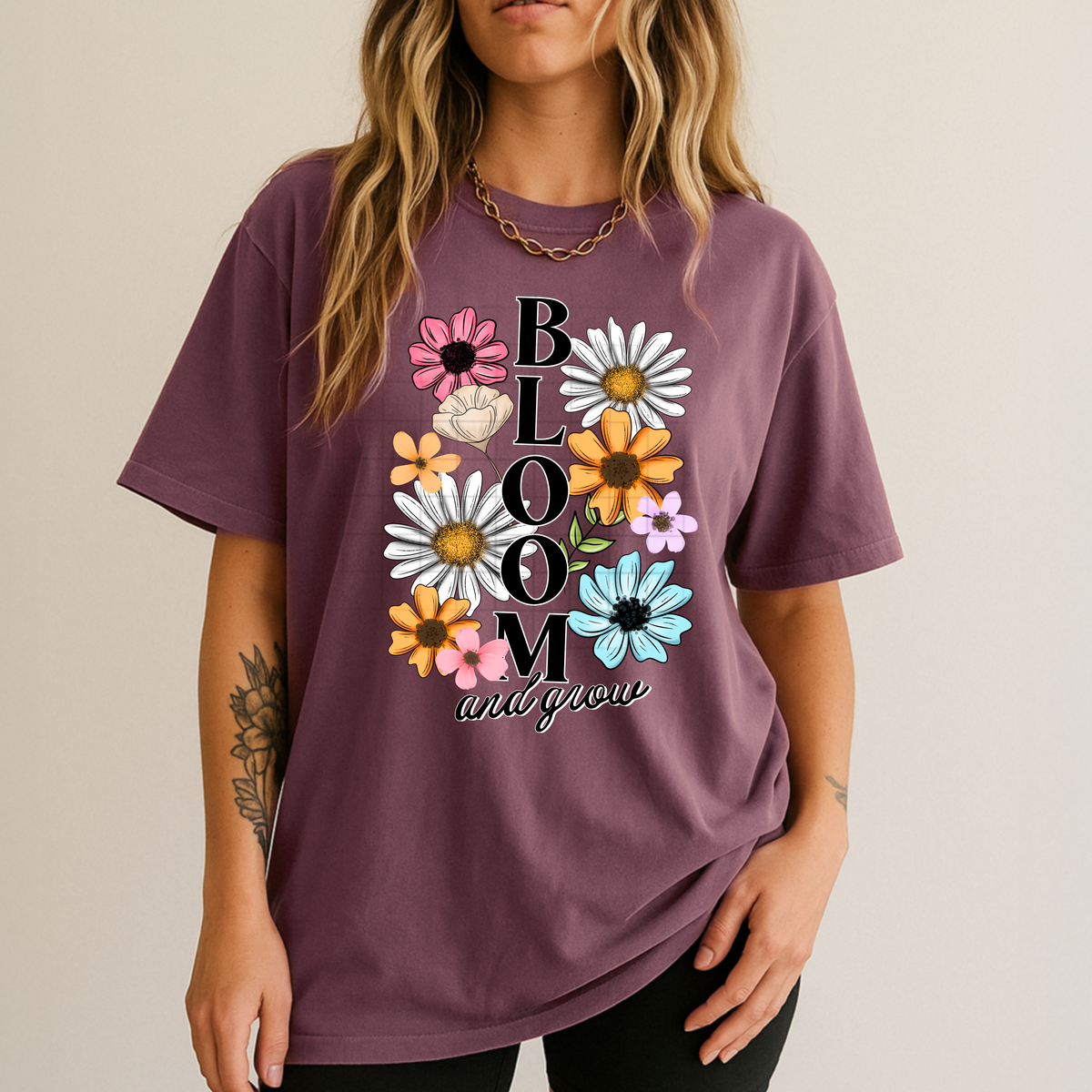 Bloom and grow flowers  CSC DTF Transfer