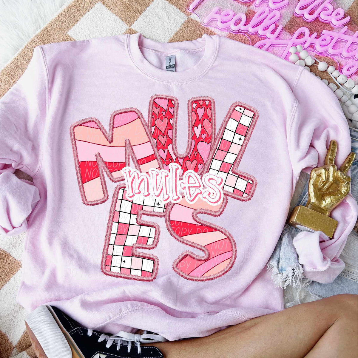 Mules pink groovy (CITY) 80914 DTF transfer