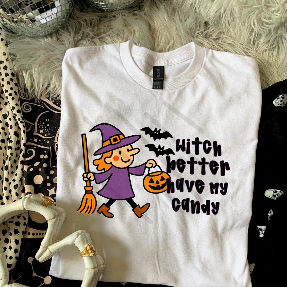 Witch better have my candy with witch and bats 110692 DTF transfer