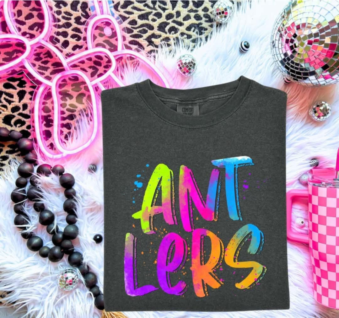 Antlers Neon Splatter (S&G) 99980 DTF transfer