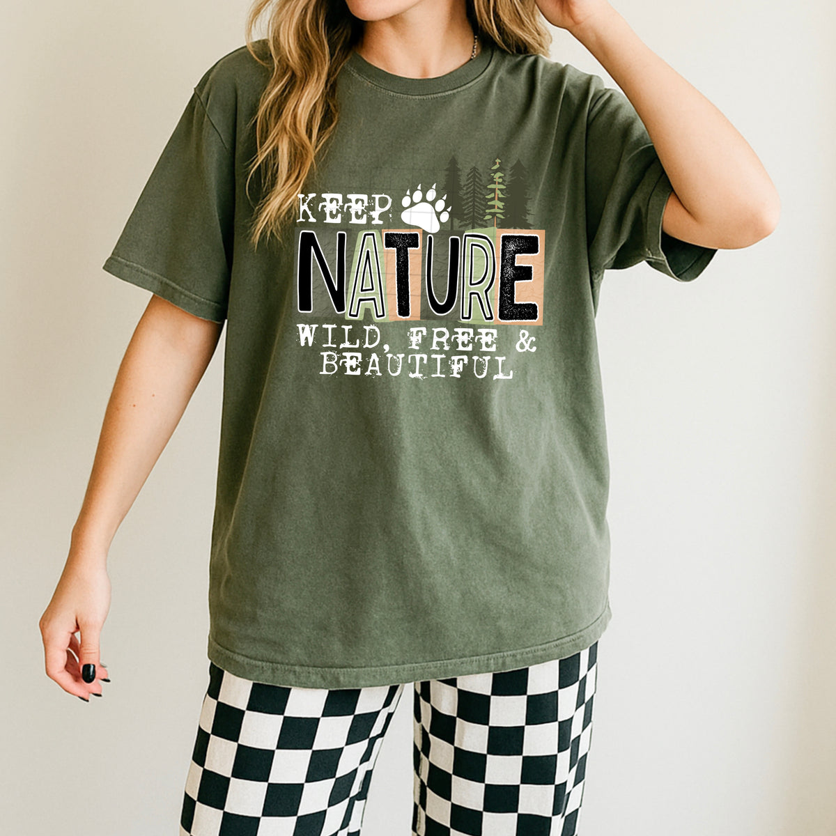 Keep Nature wild and free (white) CSC DTF Transfer