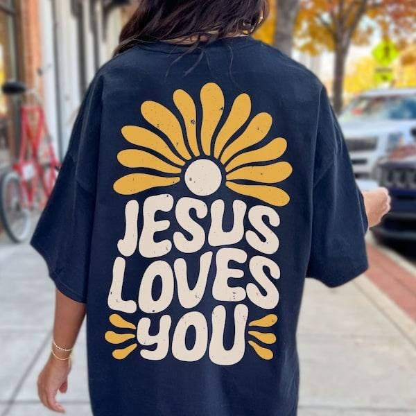 Jesus loves you yellow flower (KARTA) 62962 DTF transfer