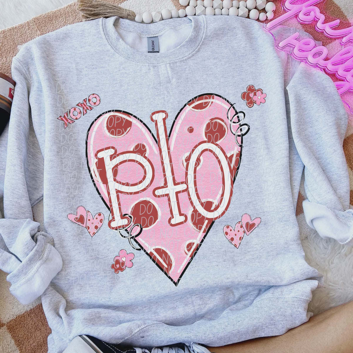 PTO polkadot heart (city) DTF transfer