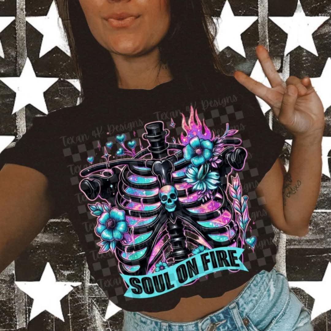 Soul on fire (Texans) 106359 DTF transfer