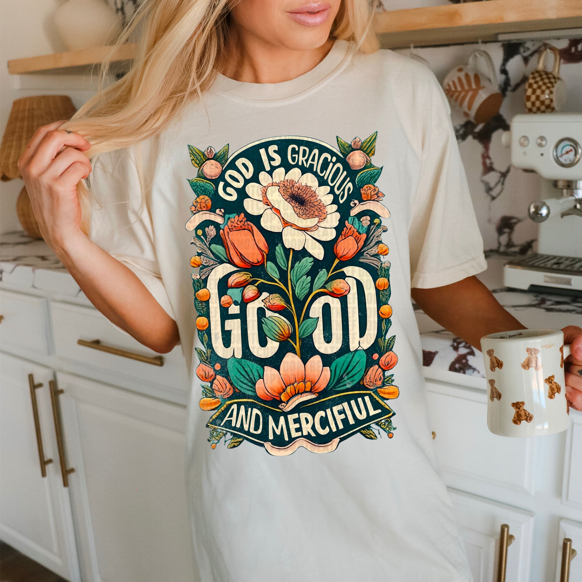 God is gracious good and merciful 94963 DTF transfer