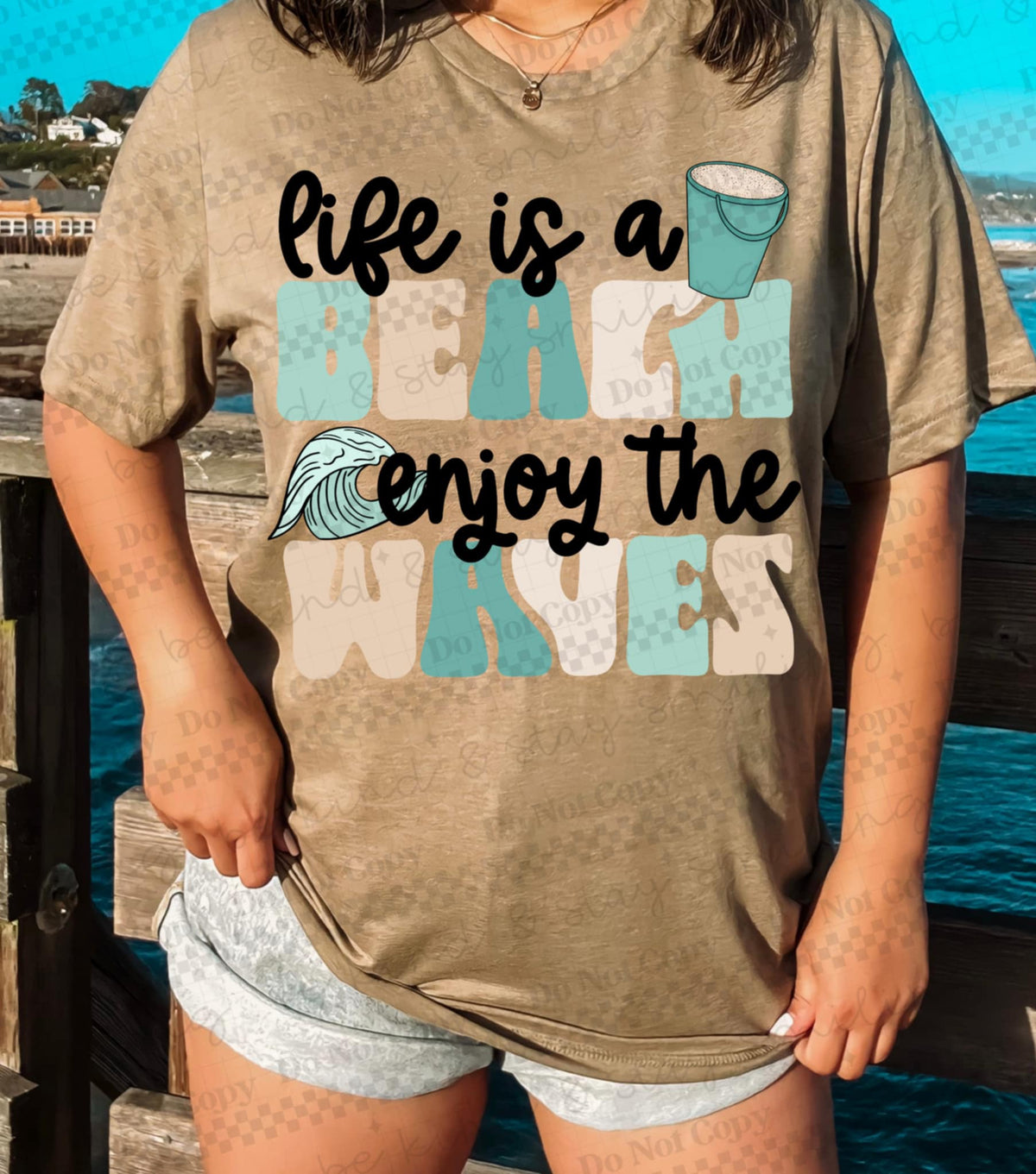 Life is a beach enjoy the waves (CMLD) 96536 DTF transfer