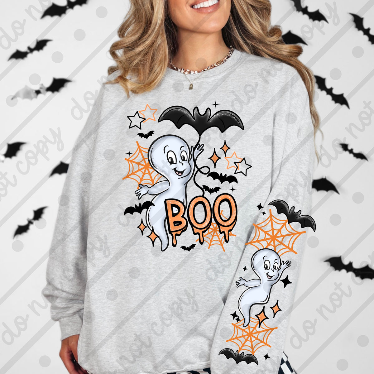 Boo friendly ghost (front only) (exclusive) DTF Transfer
