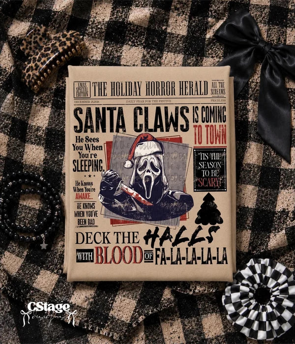 Santa claws GF in santa suit (Lyttle) DTF Transfer