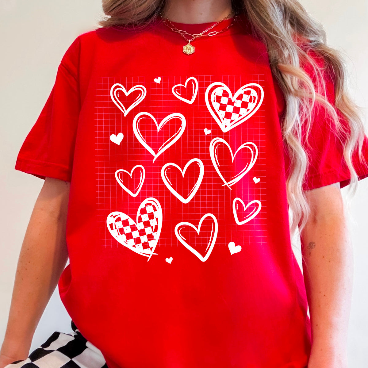 Hearts Collage WHITE (CSC) DTF Transfer