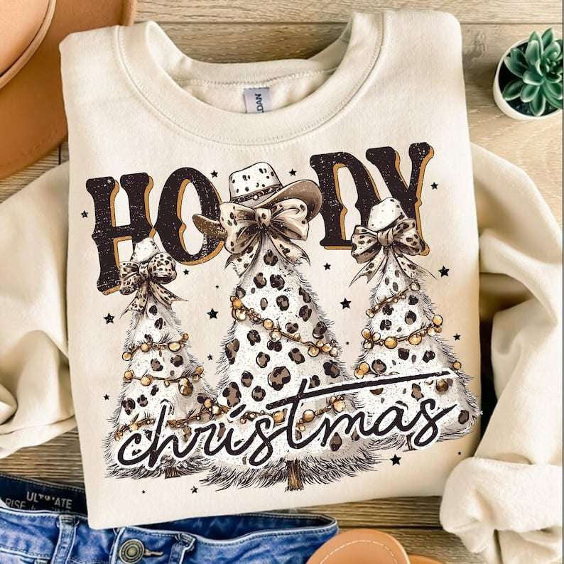 Howdy Christmas dalmation trees 67522 DTF transfer
