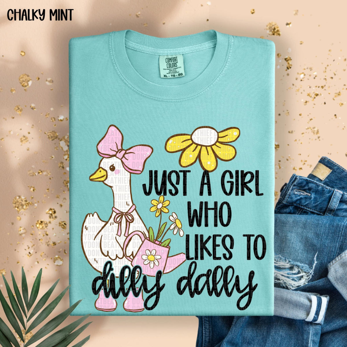 Just a girl who likes to dilly dally goose (SDD) 95658 DTF transfer