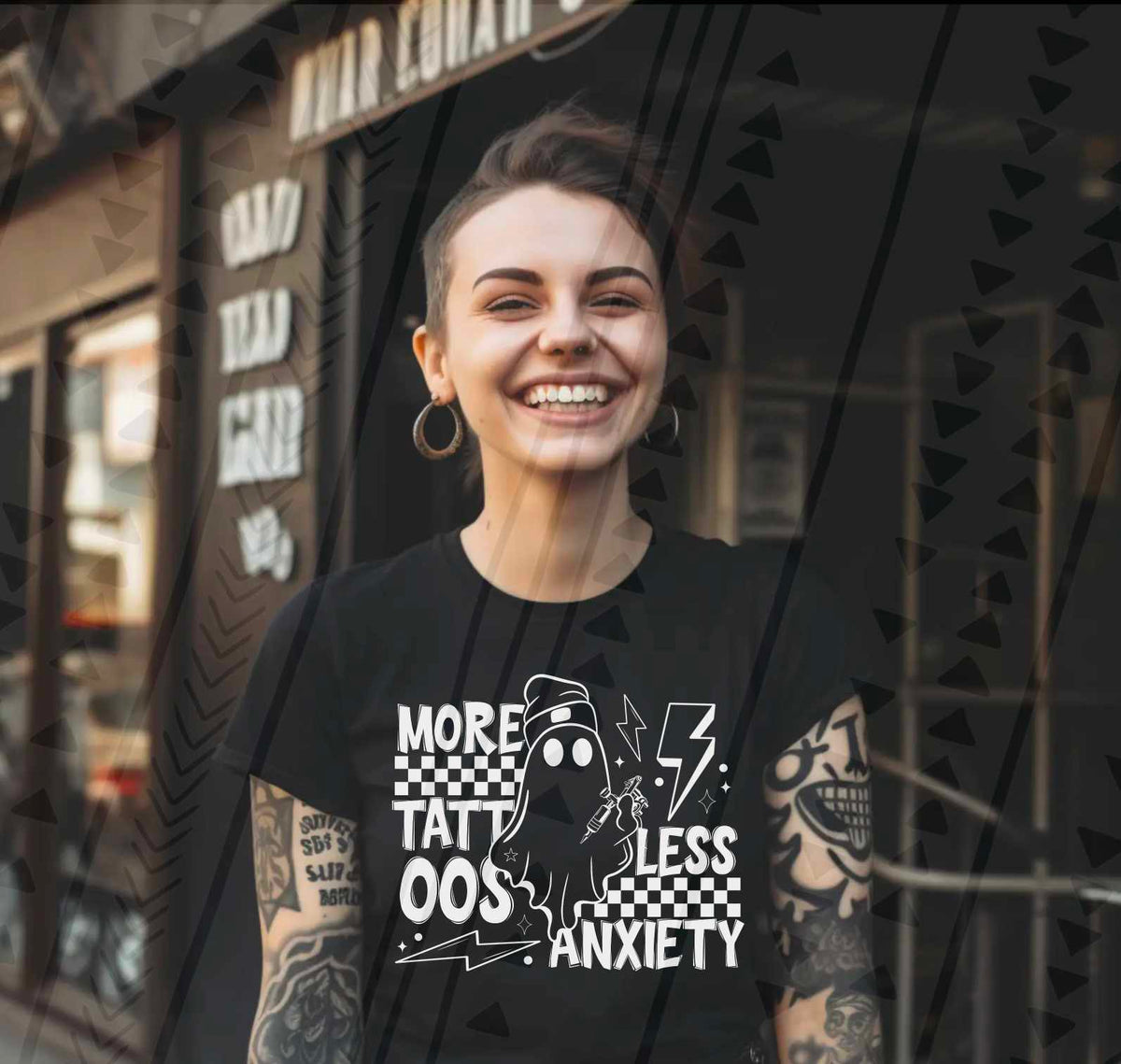 More tattoos less anxiety WHITE 79498 DTF transfer
