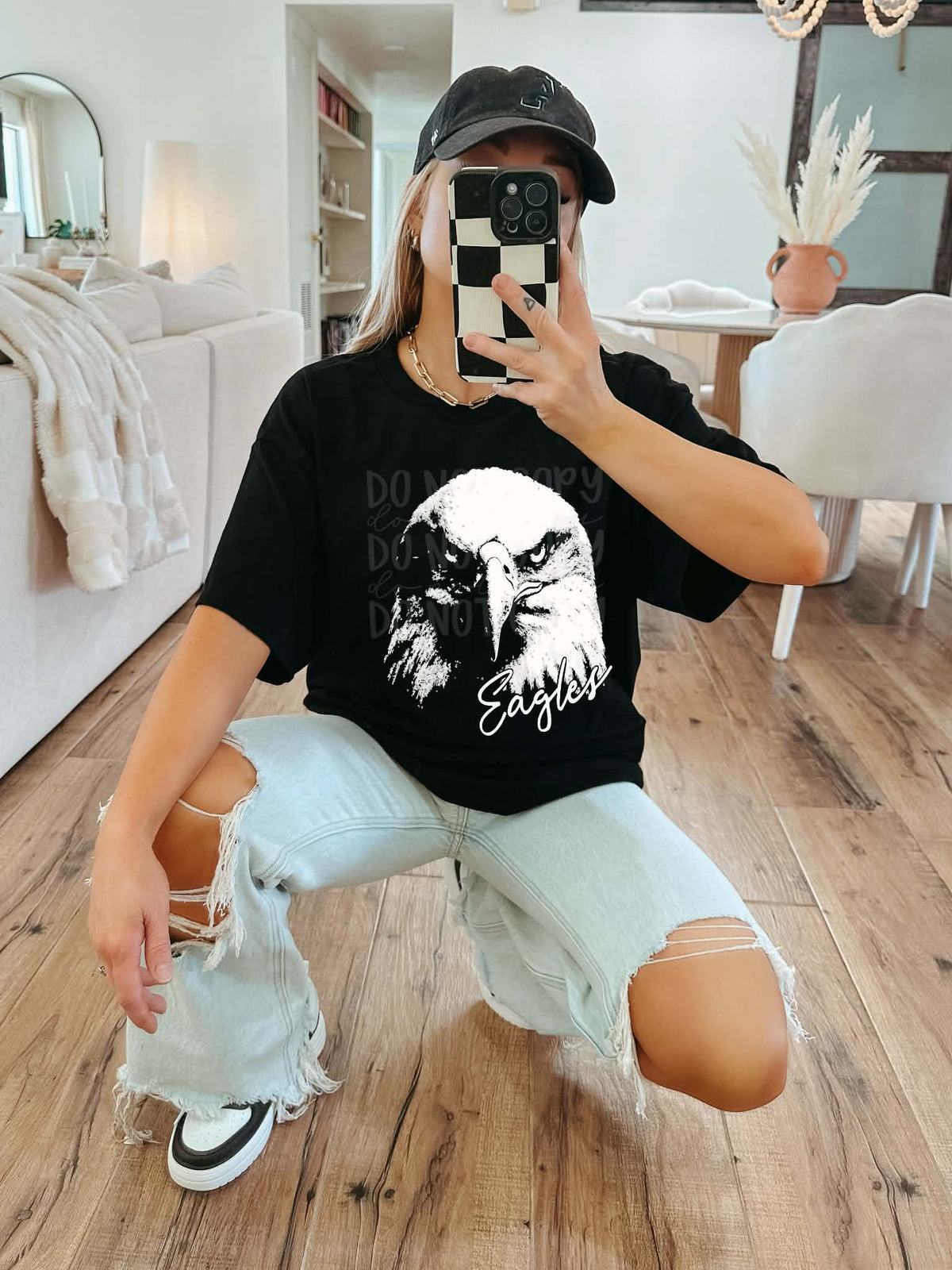 Eagles white mascot (PHDC) DTF transfer