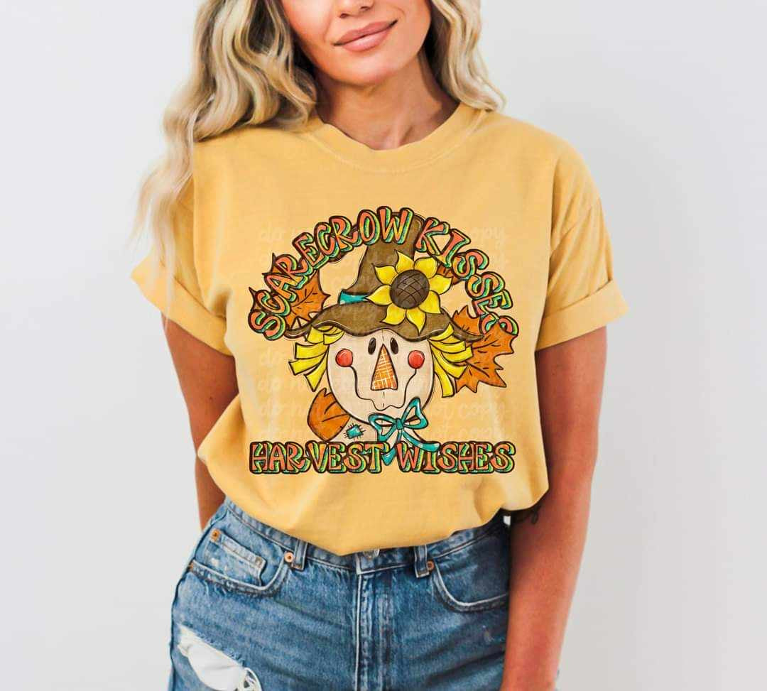 Scarecrow kisses harvest wishes (C’s) 52789 DTF transfer