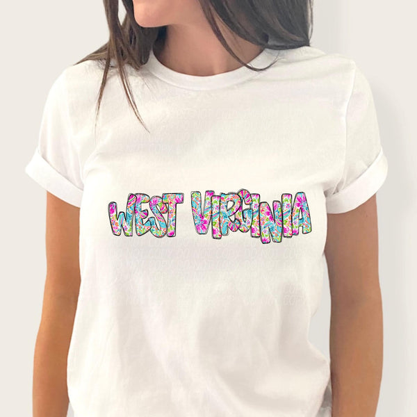 West Virginia paisley filled (CITY) 52356 DTF transfer