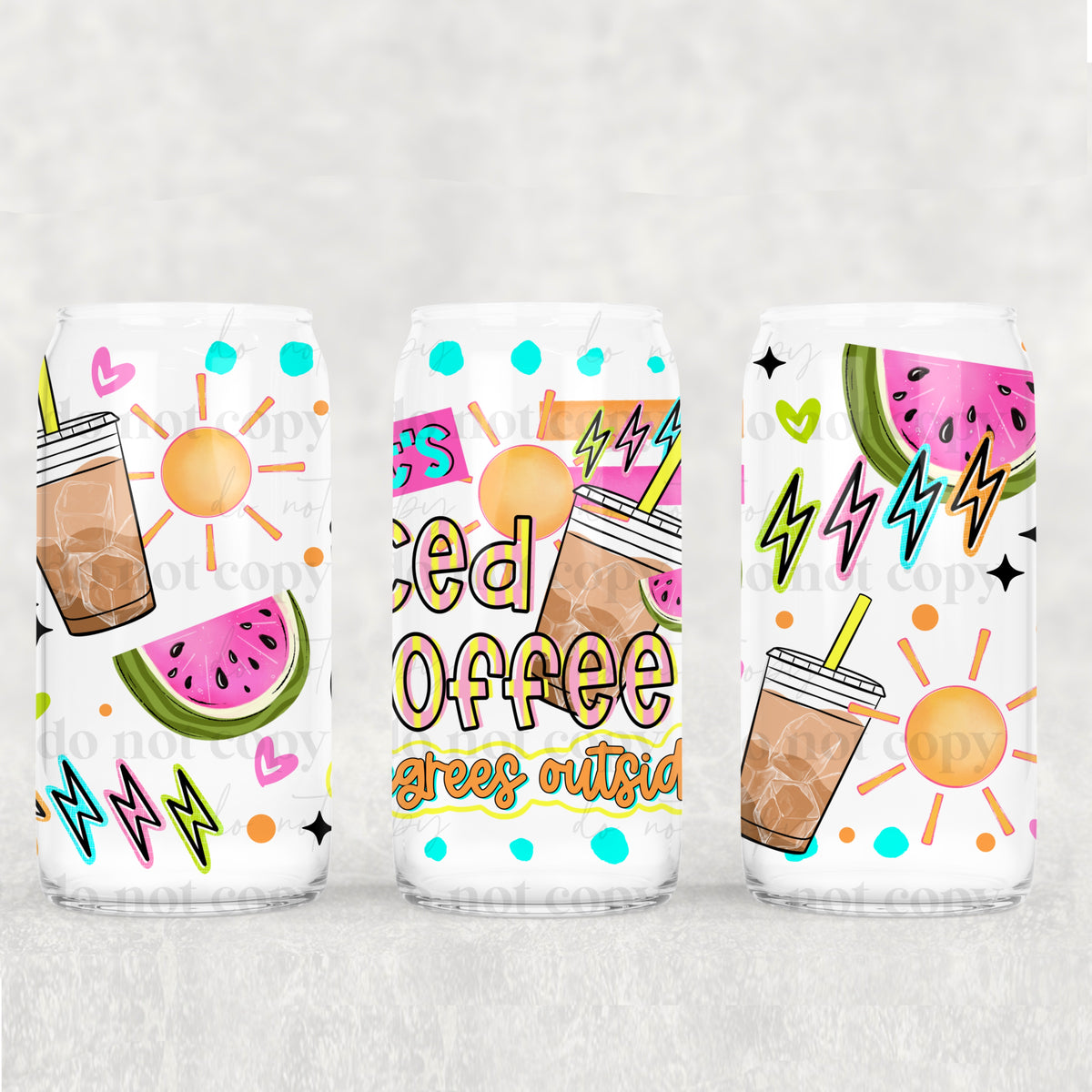 Iced coffee degrees (CSC) UV DTF WRAP