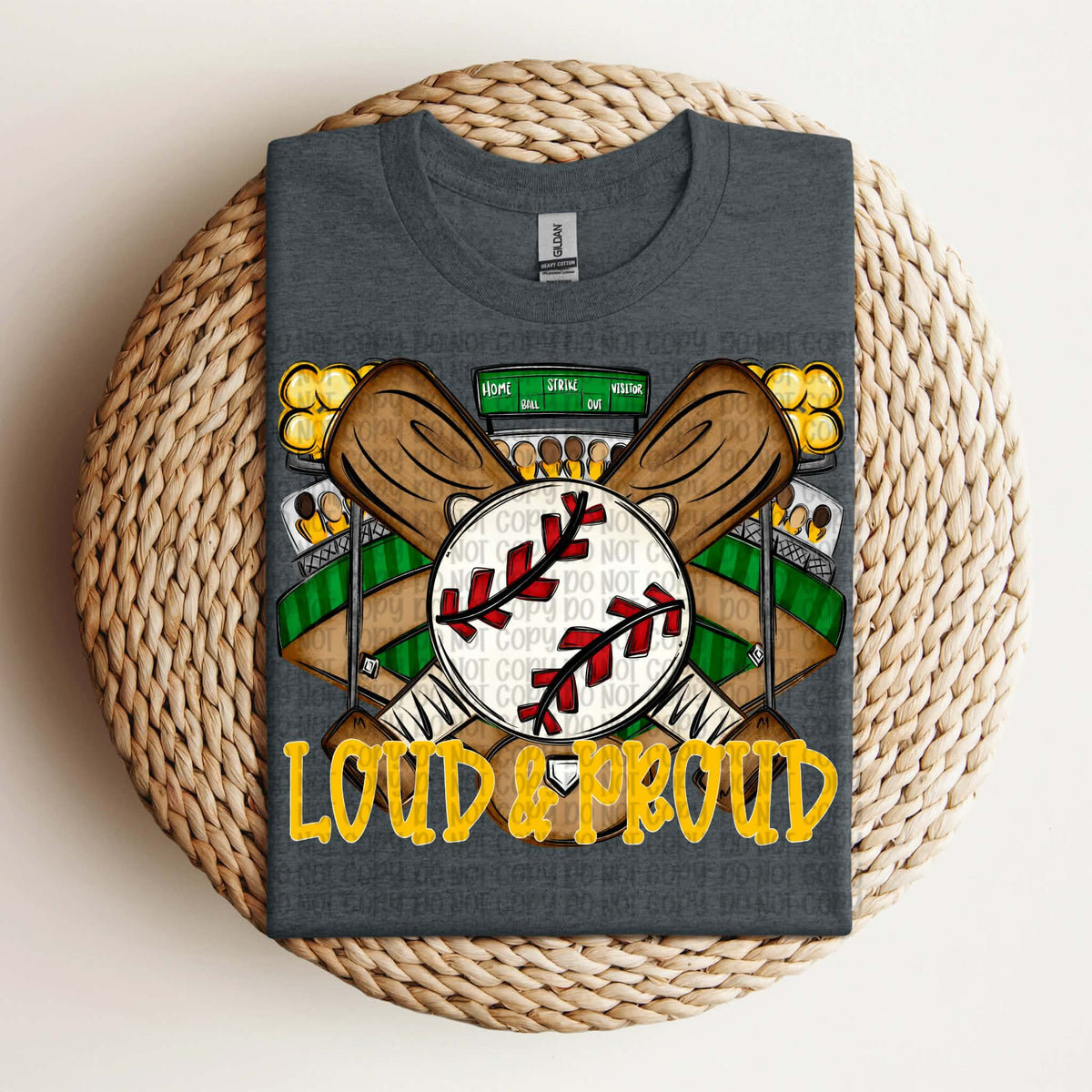 Loud and Proud baseball (yellow) (VP) DTF Transfer