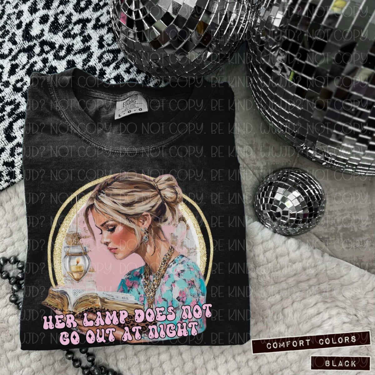 Her lamp does not go out at night (Vehement) 99120 DTF transfer