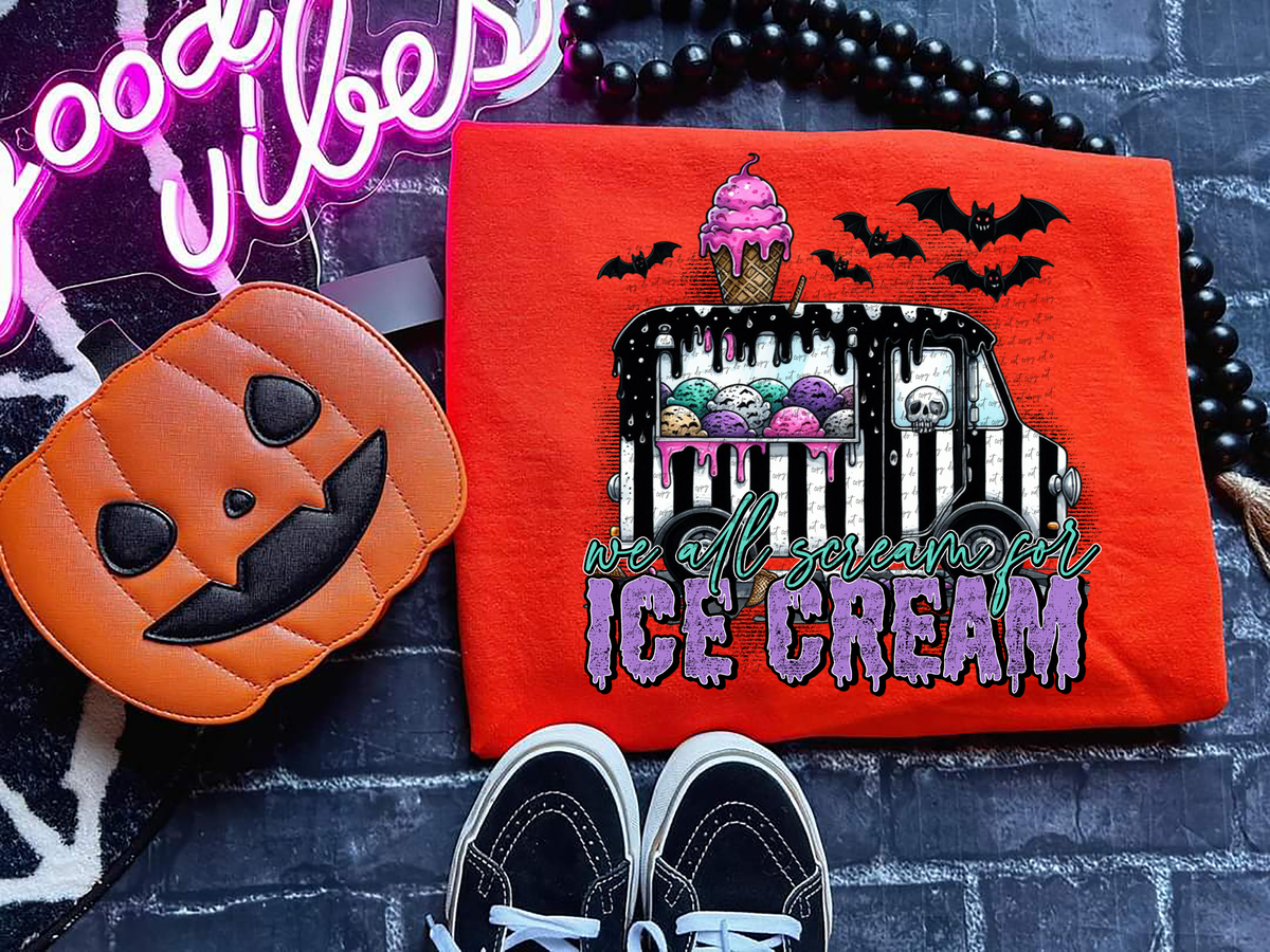 Spooky we all scream for ice cream 49428 DTF transfer