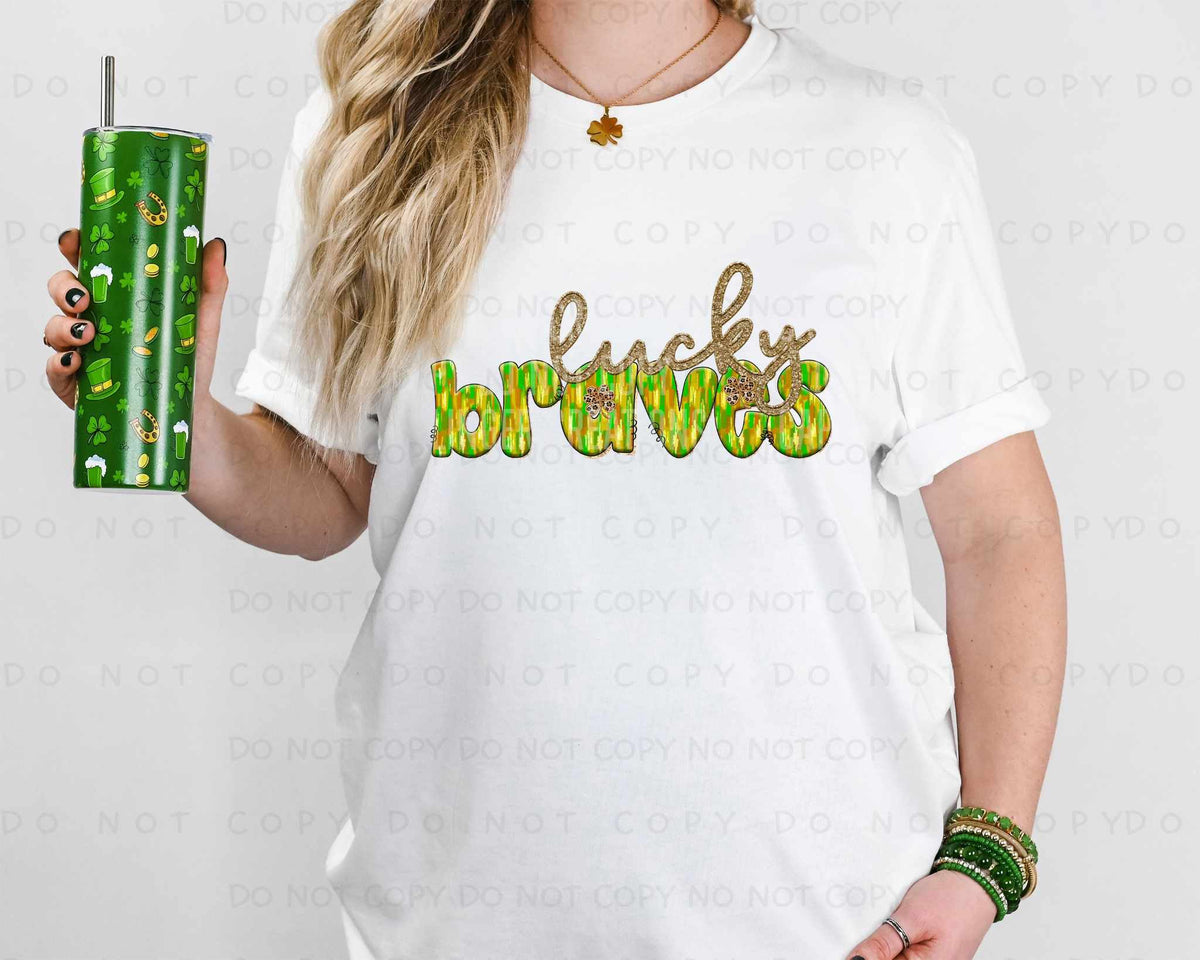 Lucky braves green brushstroke (Caplinger) 79977 DTF transfer