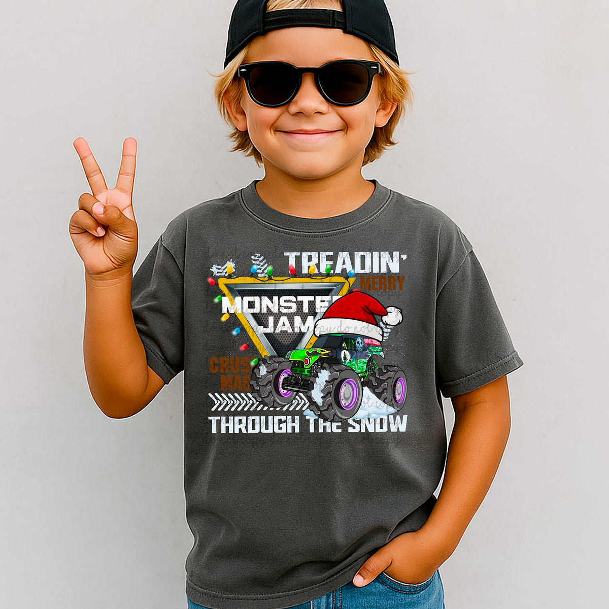 Christmas Truck: Grave digger 115612 DTF transfer