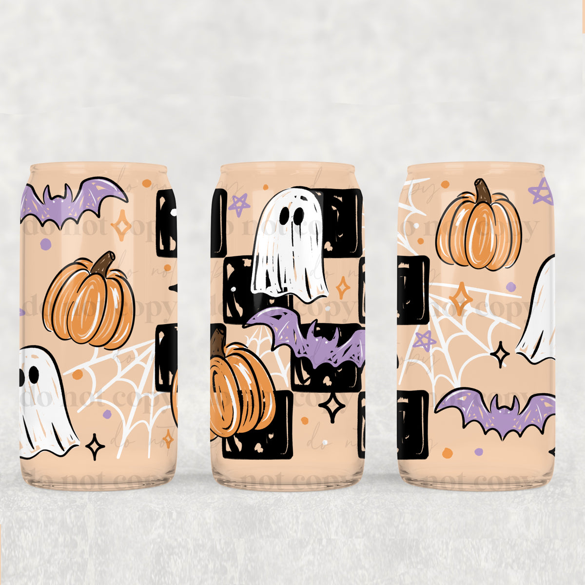 Halloween sketchy checker (CSC) UV DTF Transfer