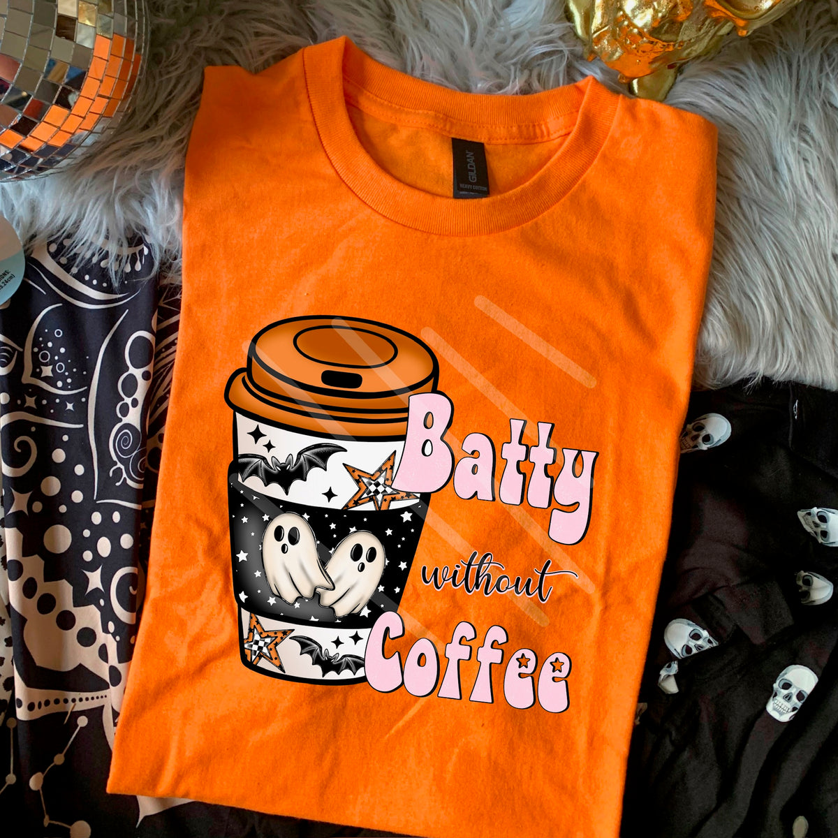Batty without coffee 110783 DTF transfer