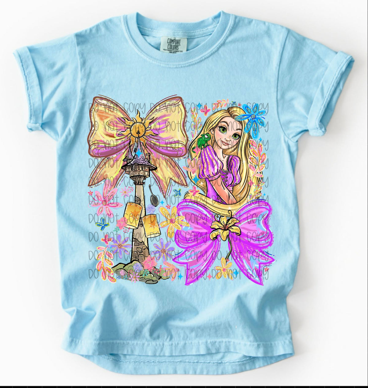 Blonde princess bows (SDD) DTF transfer