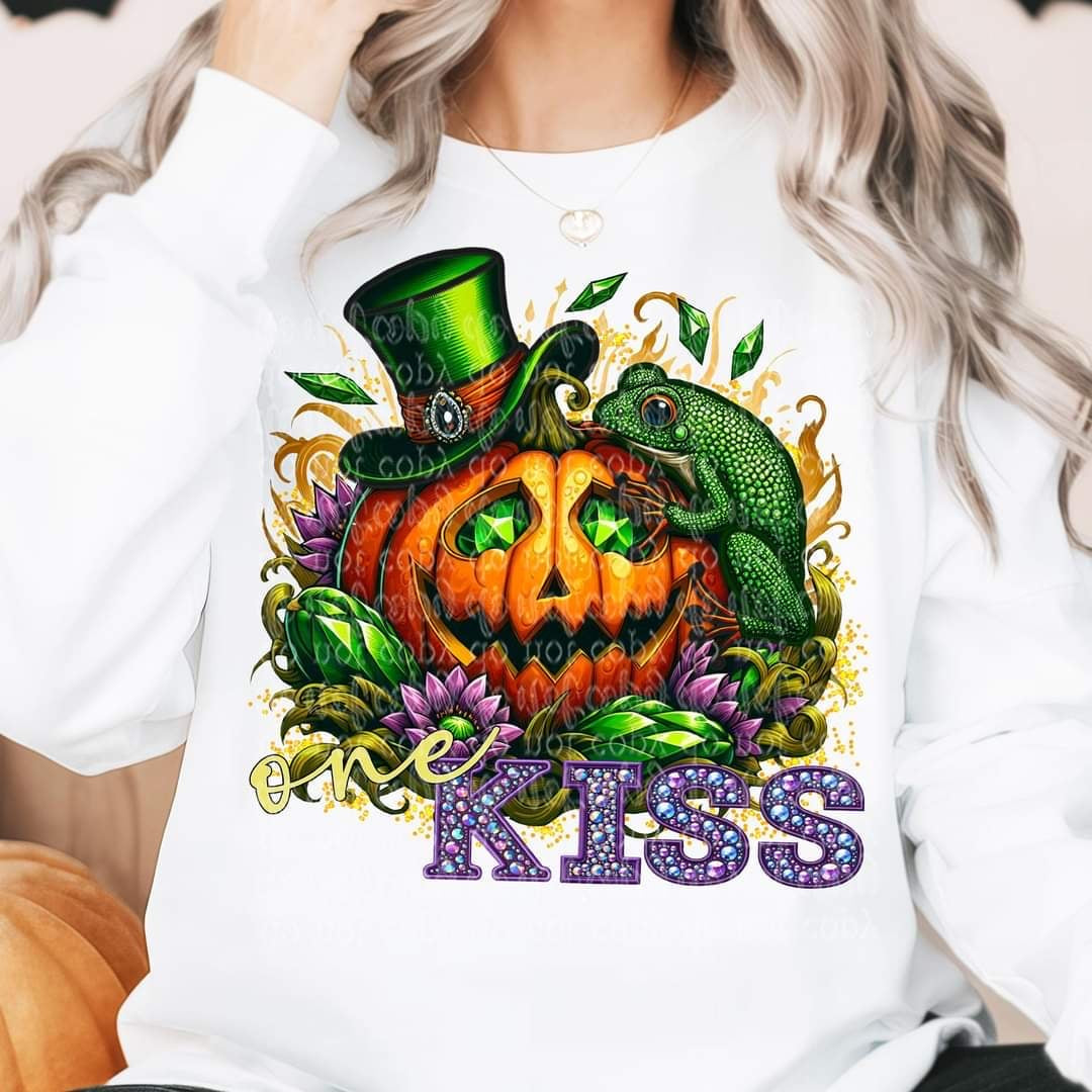 One kiss pumpkin (TDD) 53286 DTF transfer