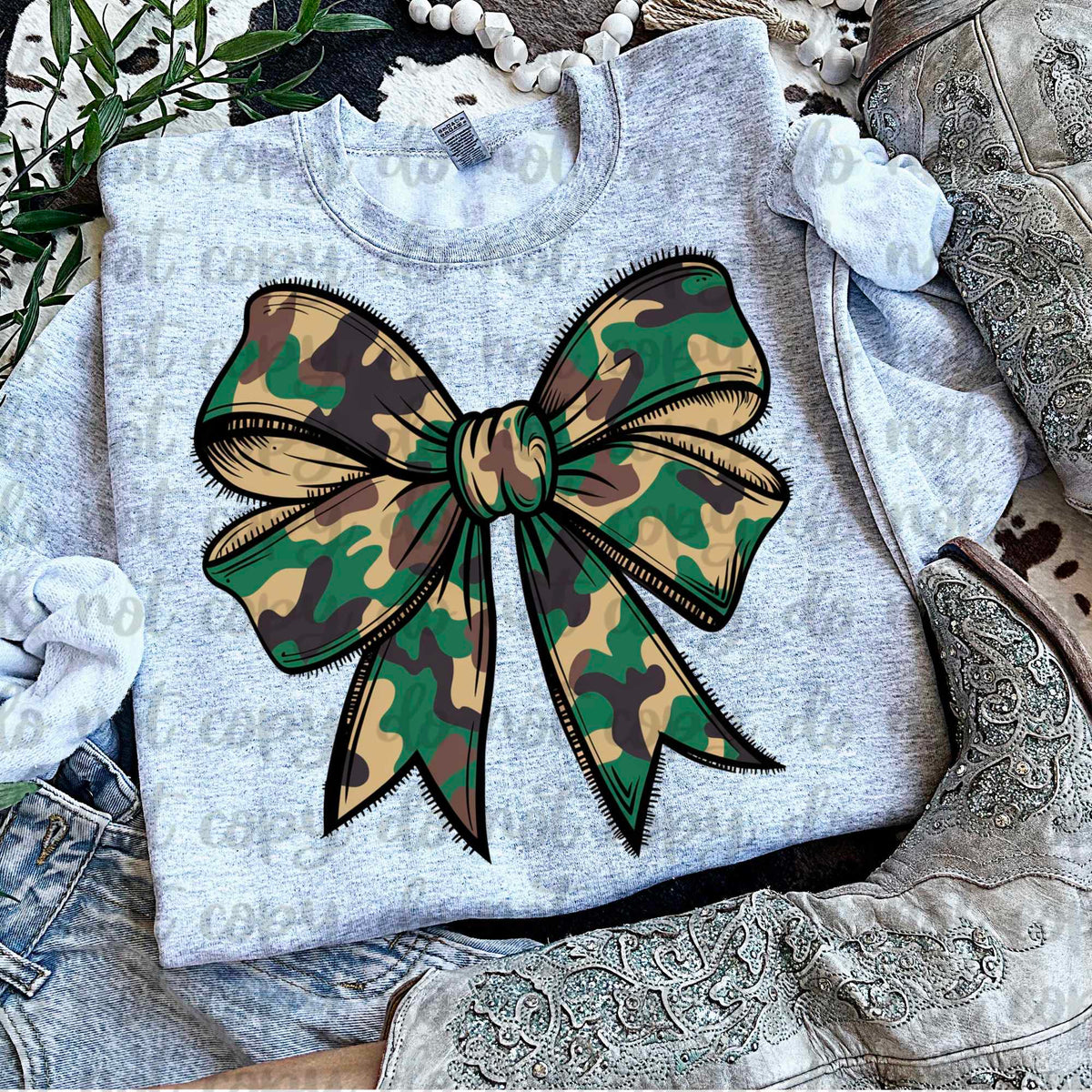 Camo bow (vintage) 60739 DTF transfer