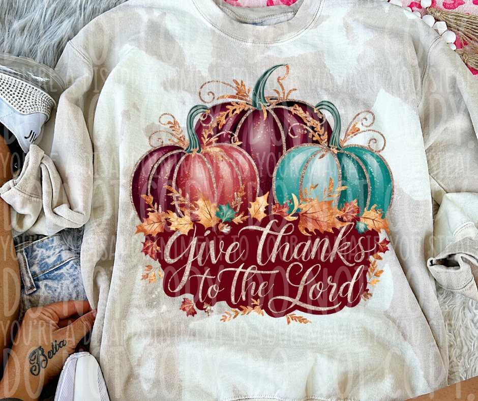 Give thanks to the lord pumpkins (vintage) 53782 DTF transfer