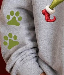 Feelin G paw print sleeve (STD) DTF transfer
