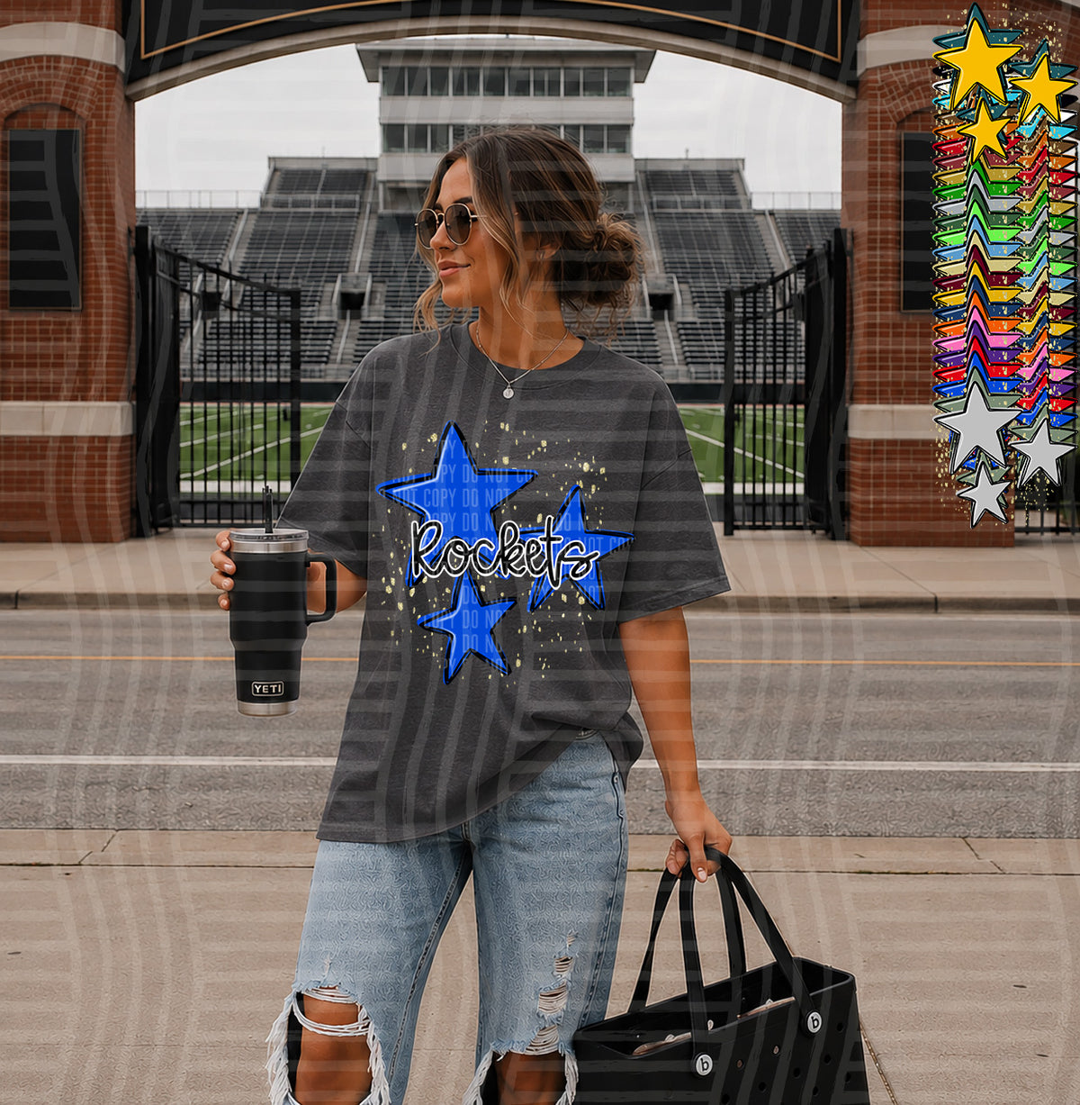 rockets colorful stars (Caplinger) DTF Transfer