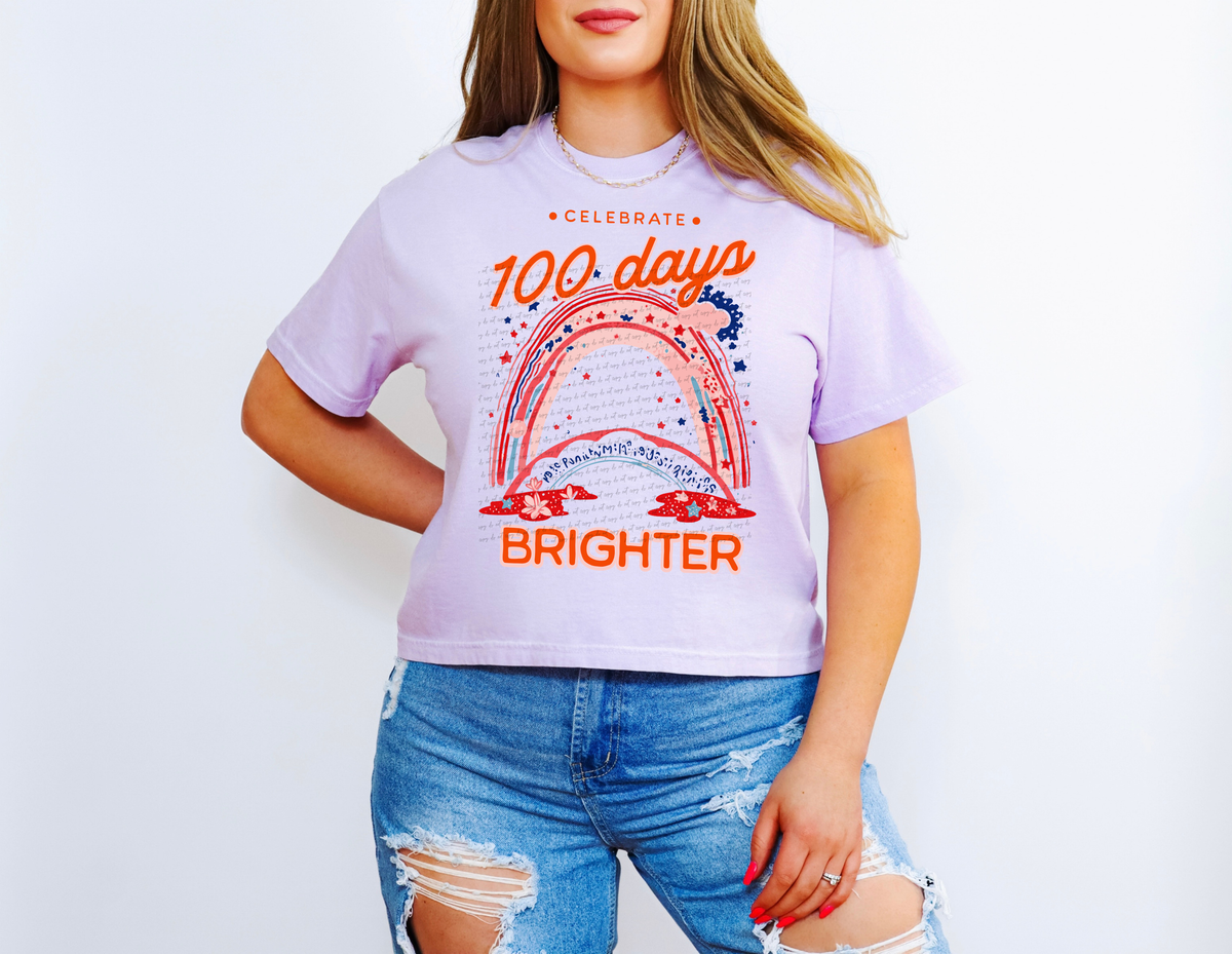 Celebrate 100 Days Of Brighter Rainbow (Teacher) 81251 DTF Transfer
