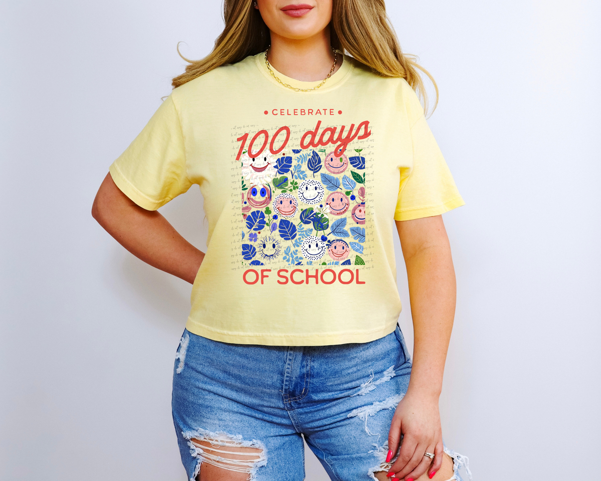 Celebrate 100 Days of School Floral (Teacher) 81257 DTF Transfer