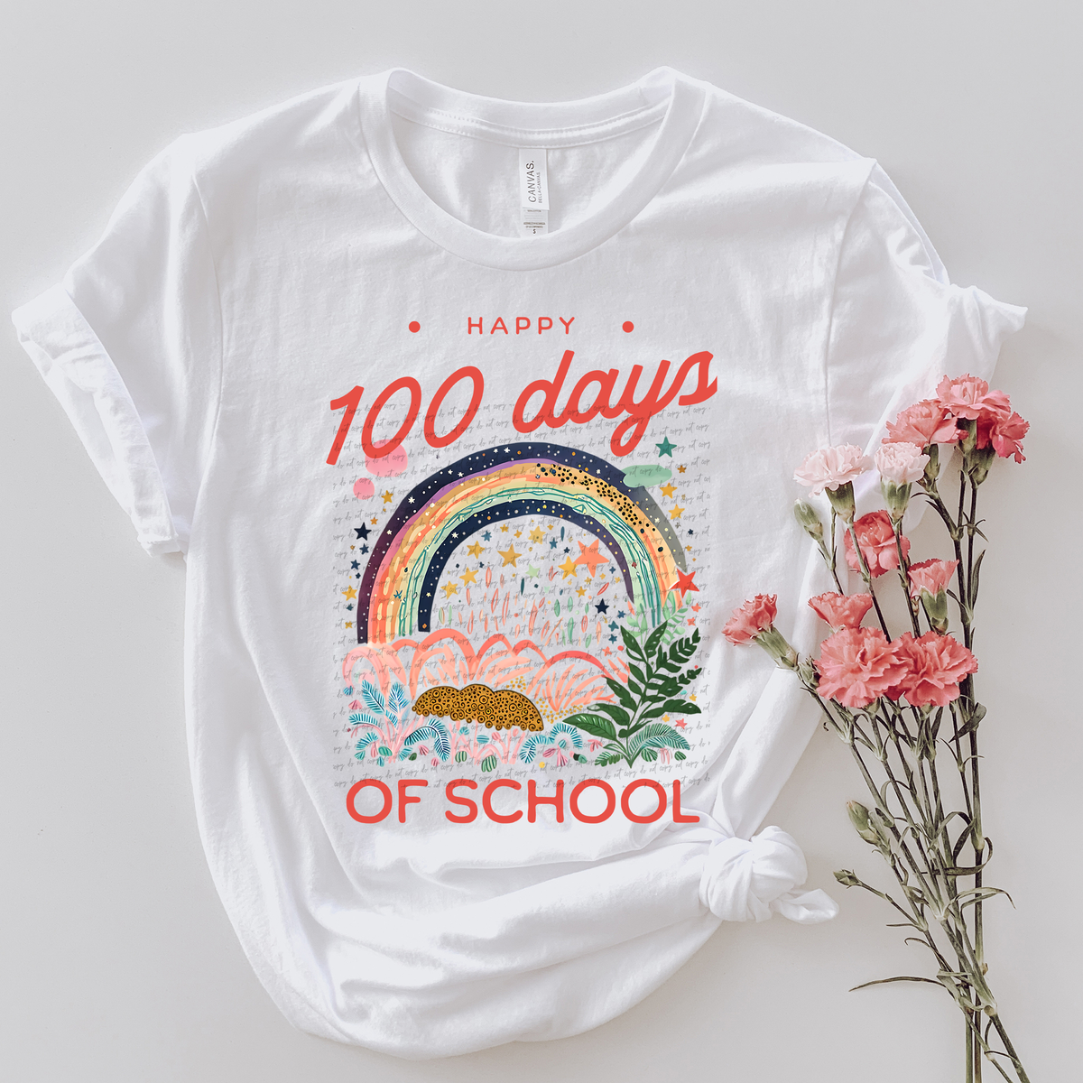 Celebrate 100 Days of School Rainbow (Teacher) 81258 DTF Transfer