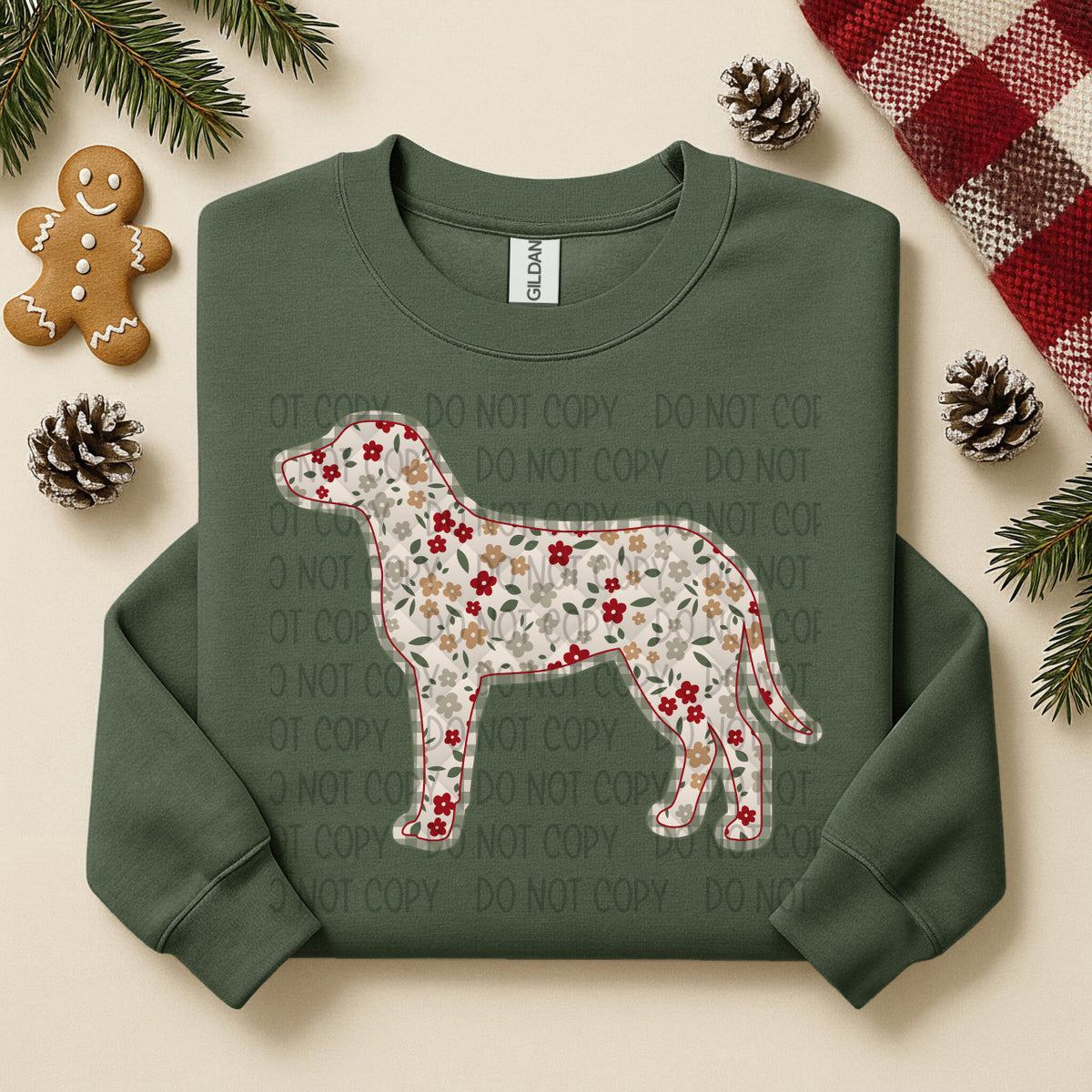 Coonhound Floral (SWD) DTF TRANSFER