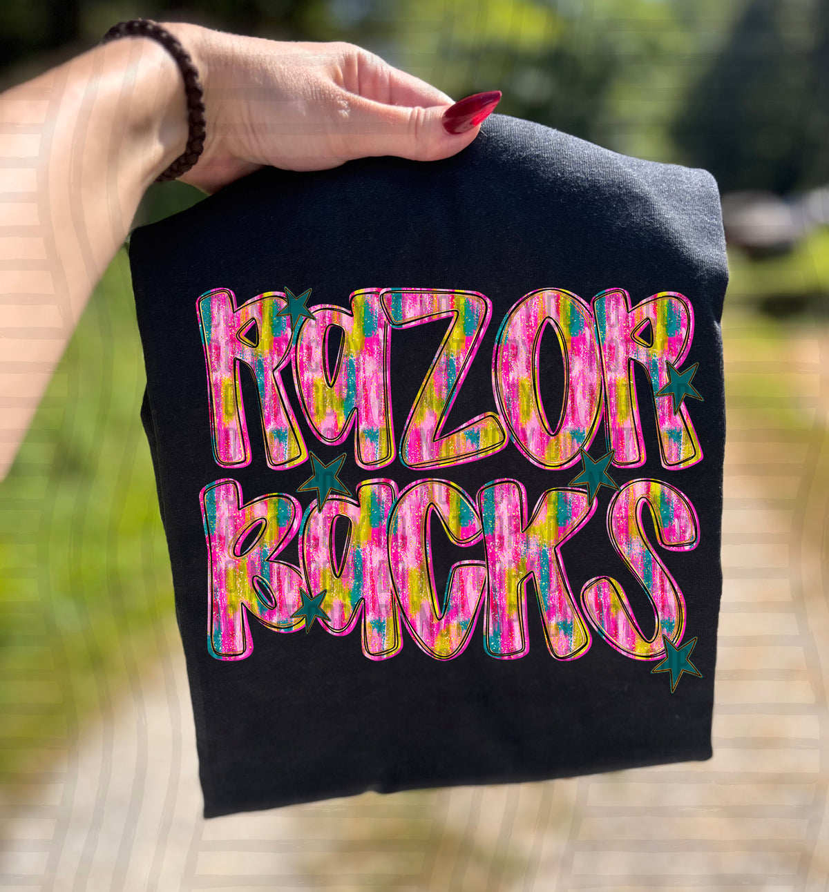 Razorbacks Pink Brushstroke (Caplinger) DTF Transfers