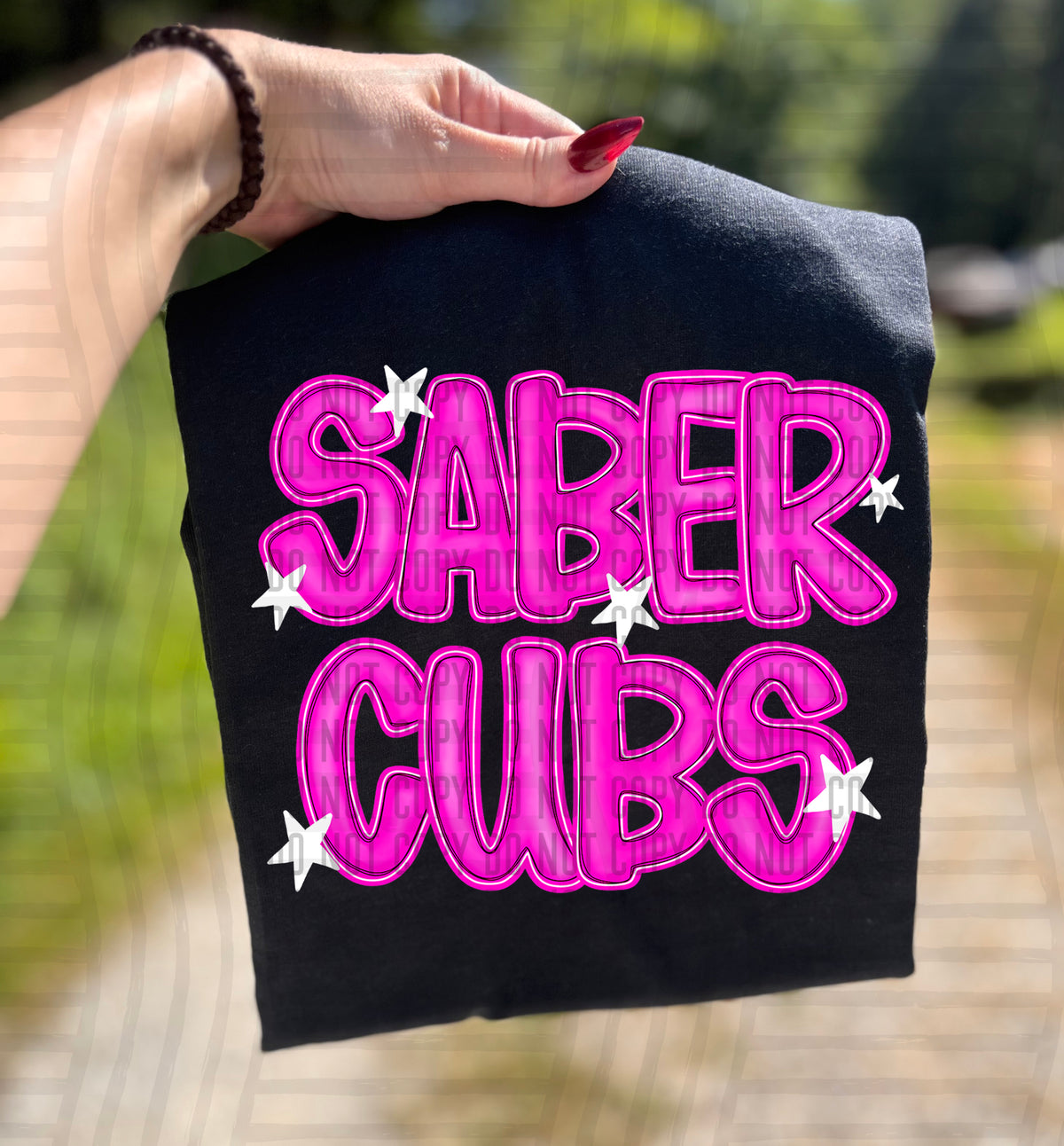 Sabercubs Pink And Preppy Split 112945 DTF transfer