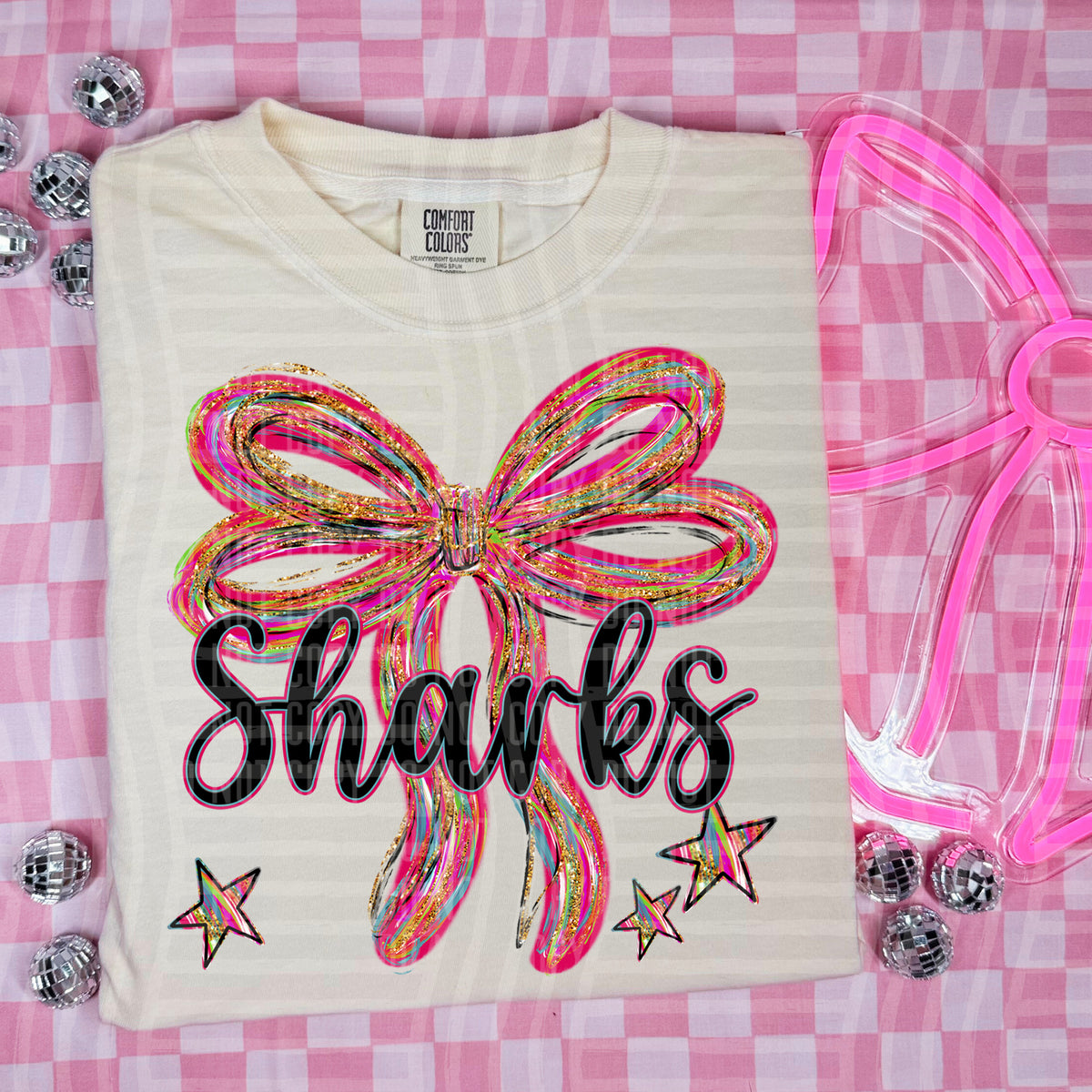 Sharks Whimsical Bow (caplinger) DTF transfer